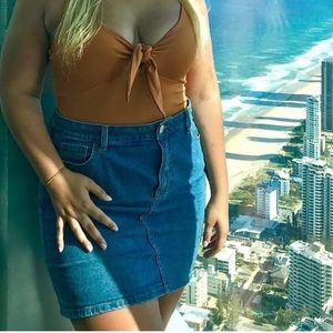 Denim mini skirt 🦋🤍💎 Size AU 12